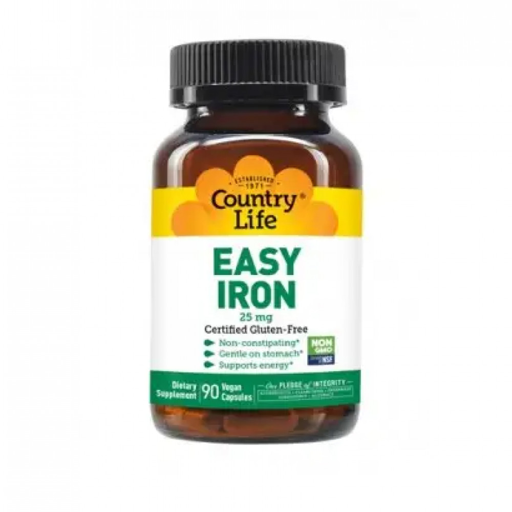 Country Life Easy Iron (легкое железо) 25 мг, 90 капсул