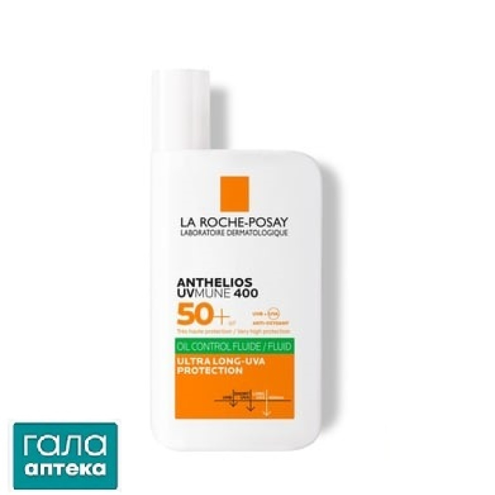 Ля Рош Позе Антгеліос UVА 400 флюїд Oil Control SPF 50+ з мат.еф. д/жирн.чутл. шкіри обличчя 50 мл