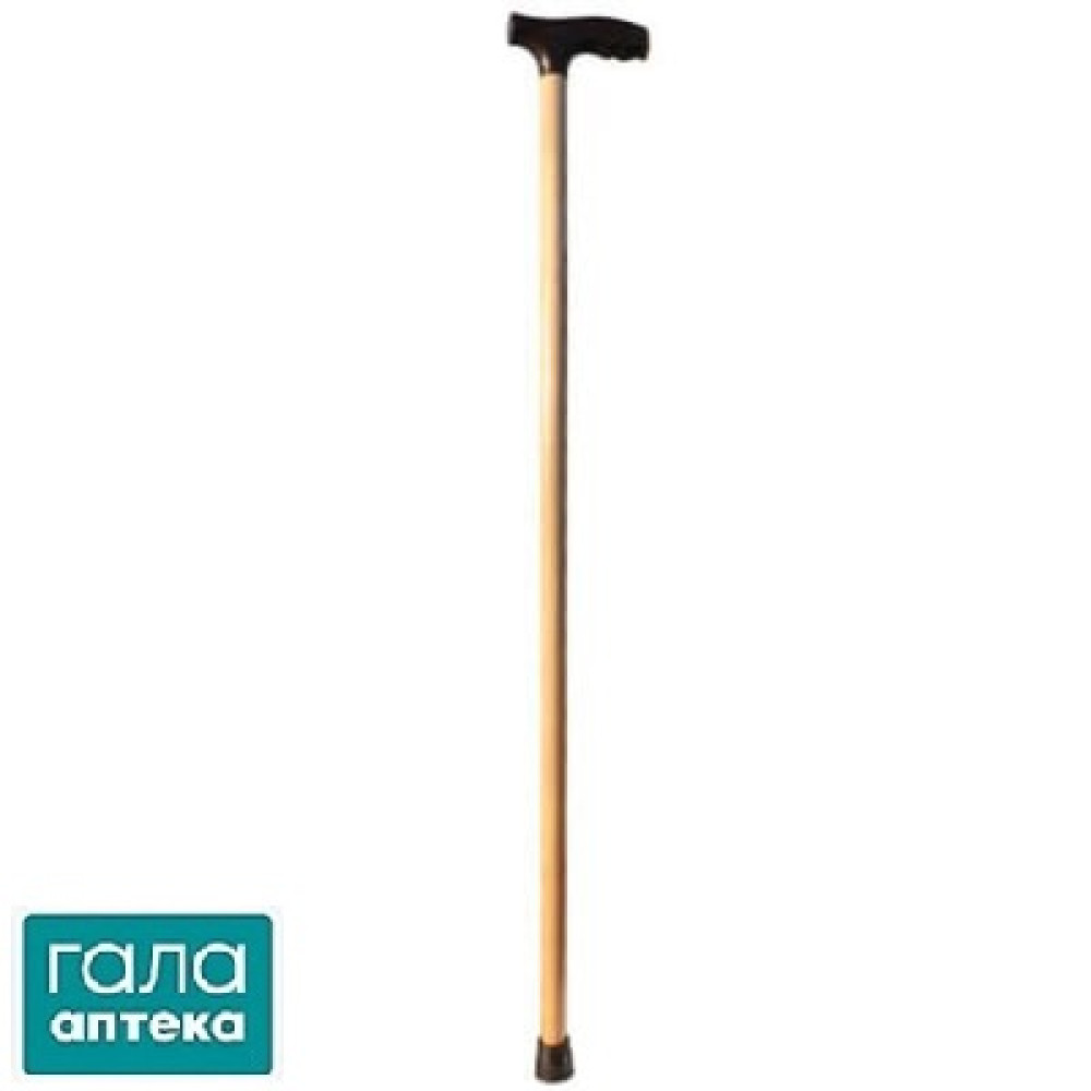 Трость инвалидная деревянная с пласт.ручкой