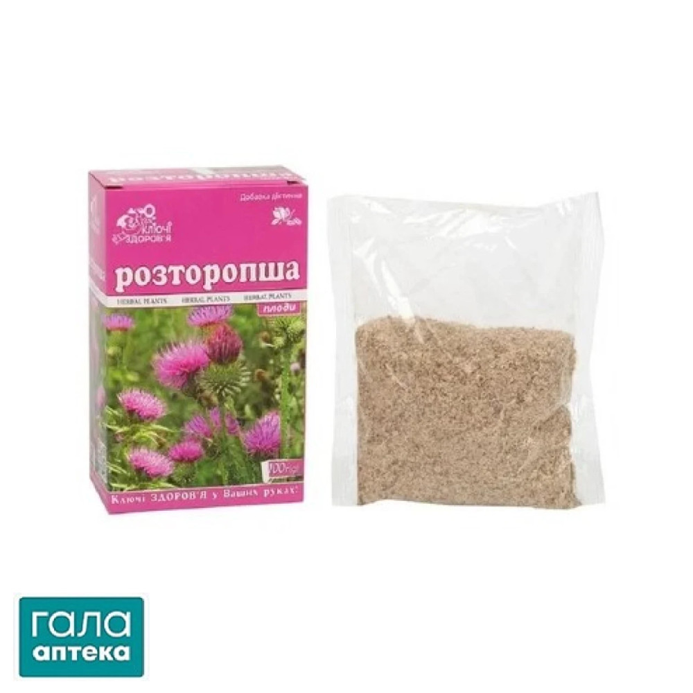 Розторопша плоди (подрібнені) 100г пач дієт добавка
