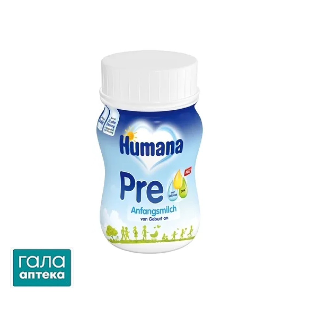 Смесь жидкая молочная Humana PRE с LC PUFA, пребиотиками и нуклеотидами для детей с 0 до 3 месяцев, 90 мл