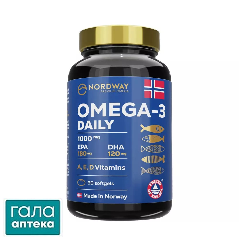 Nordway Омега -3 Дейлі 1000мг капс.N90