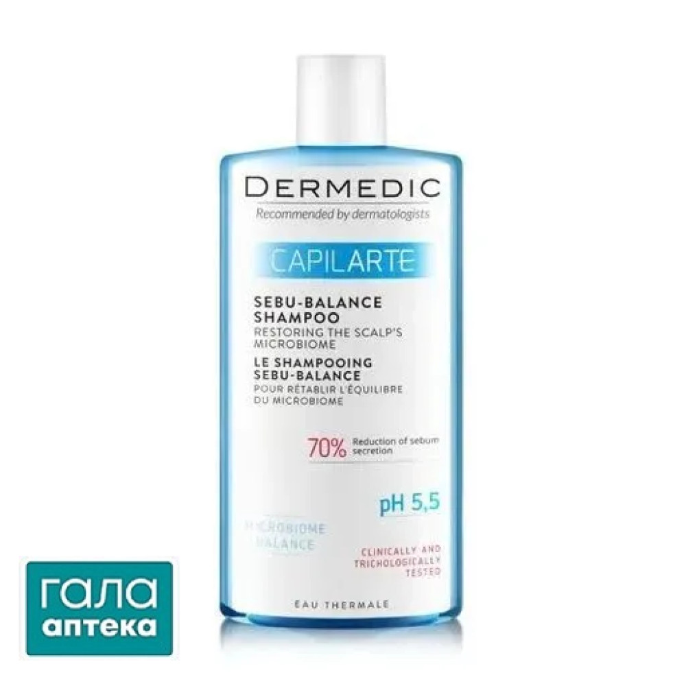 Dermedic Sebu-Balance Шампунь д/жирн. волос, вост.микробиом кожи головы, 300 мл
