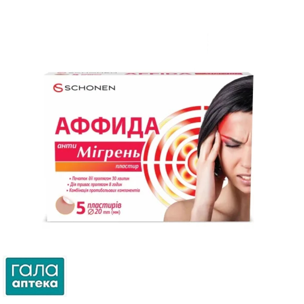 Аффида анти мигрень пластырь