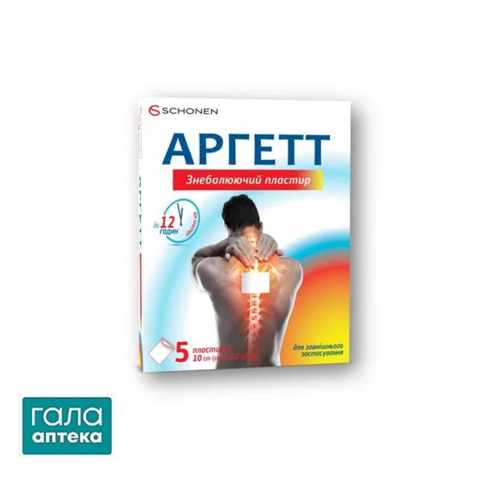 Аргетт знеболюючий пластир