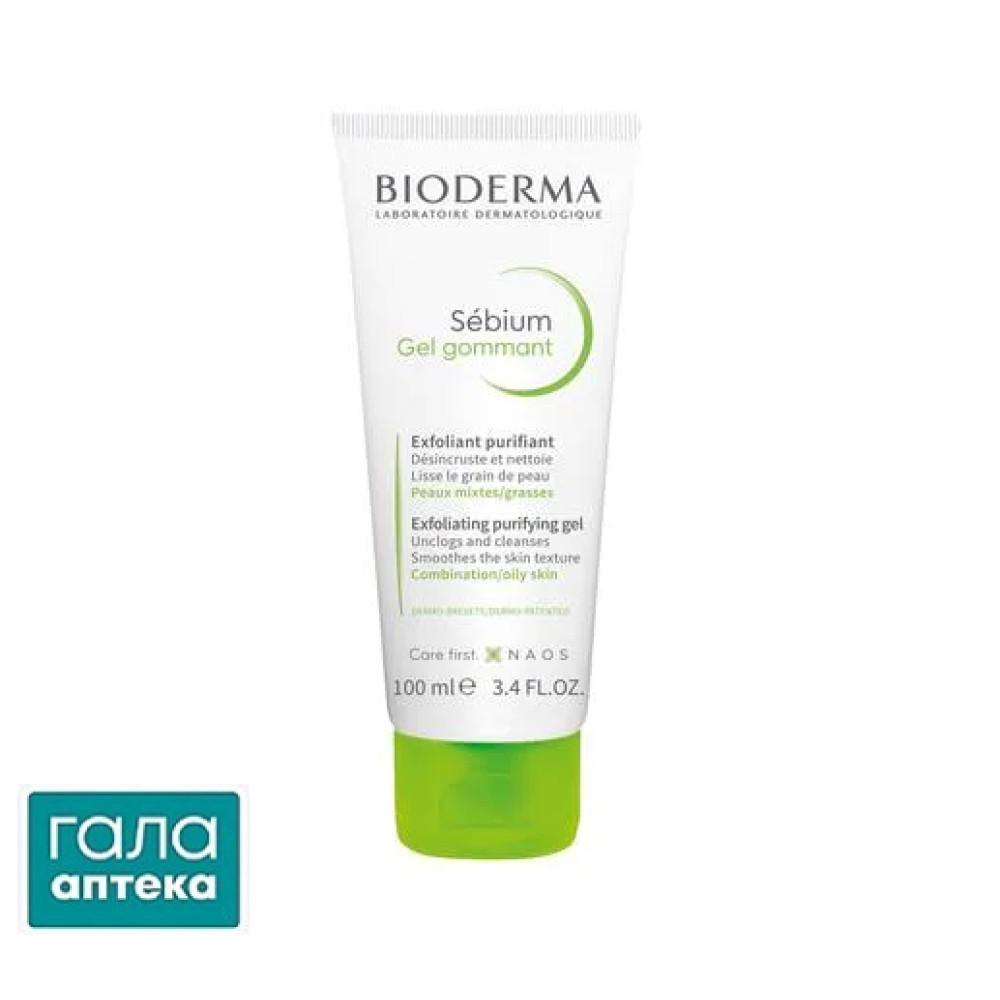 Гель Bioderma Sebium для обличчя відлущуючий для жирної та комбінованої шкіри, 100 мл