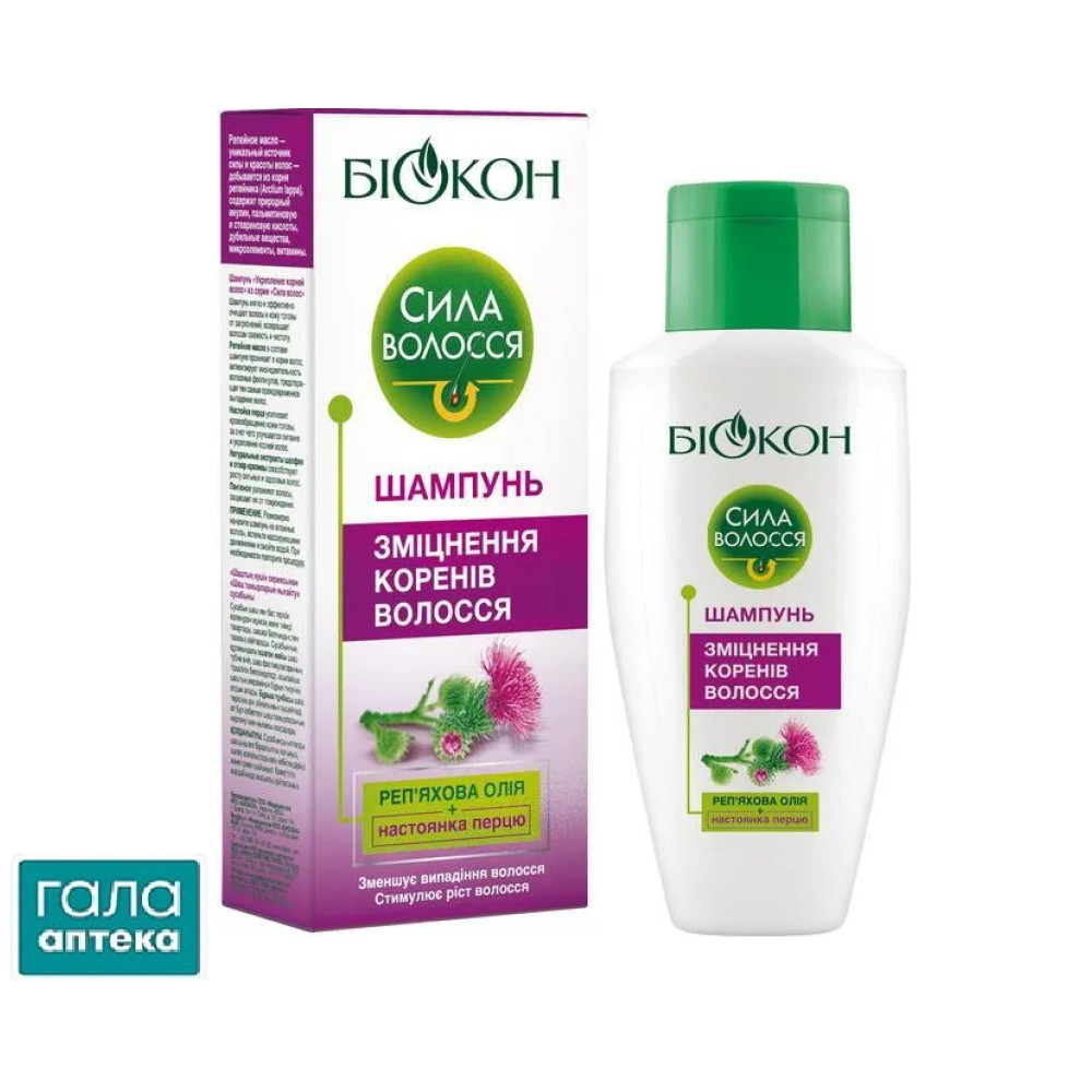 Шампунь Биокон Сила Волос укрепление корней волос, 215 мл