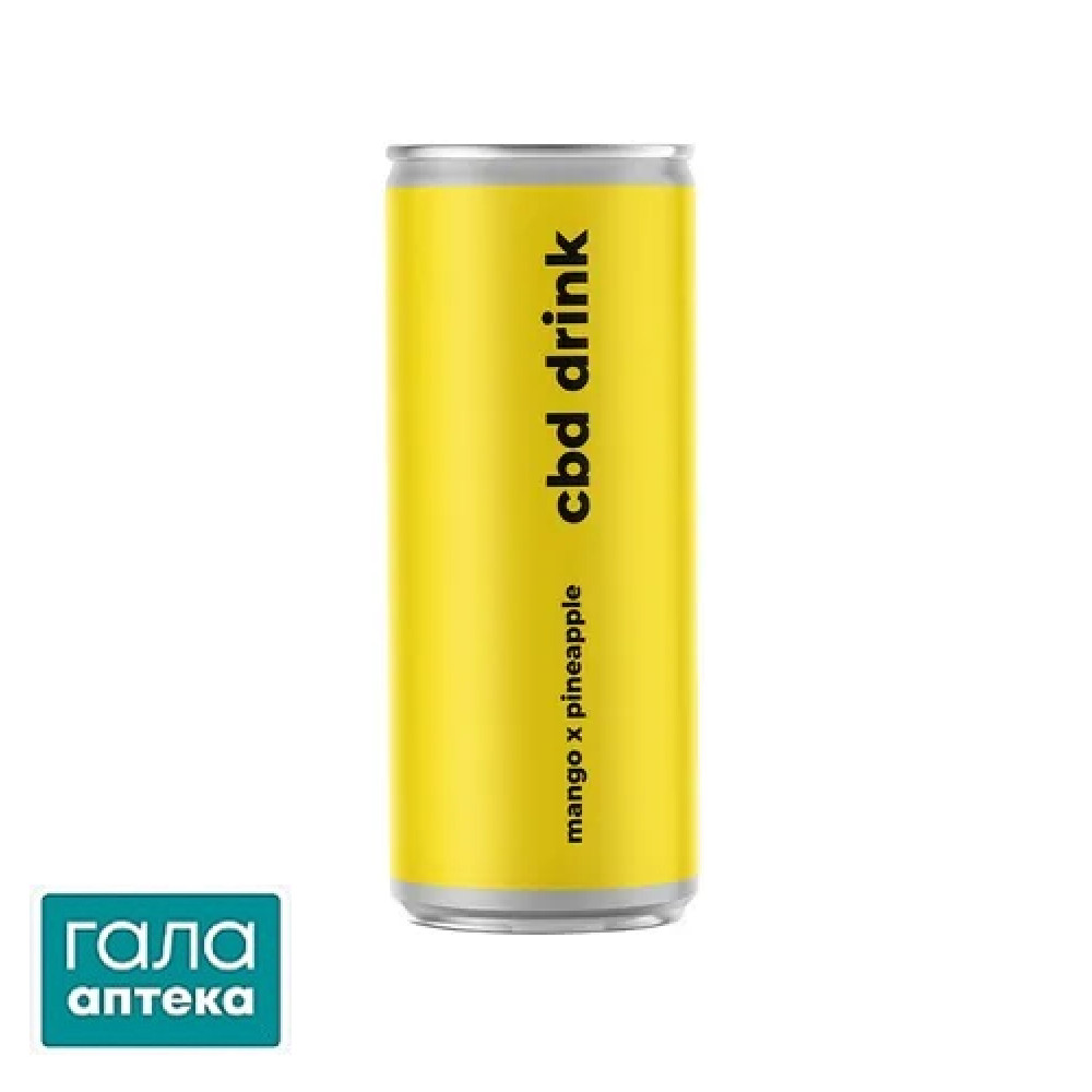 Напиток б.а.газ.натуральный ж/б Soda CBD DRINK PINEAPPLE MANGO 0.33л