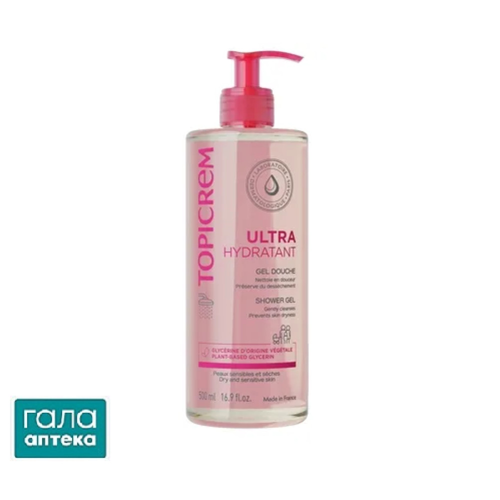 Гель для душу Topicrem Ultra Hydratant ультразволожуючий, 500 мл
