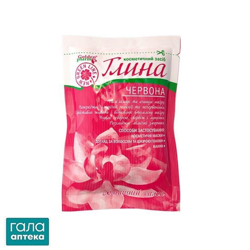 Глина красная Golden Pharm косметическая, 60 г