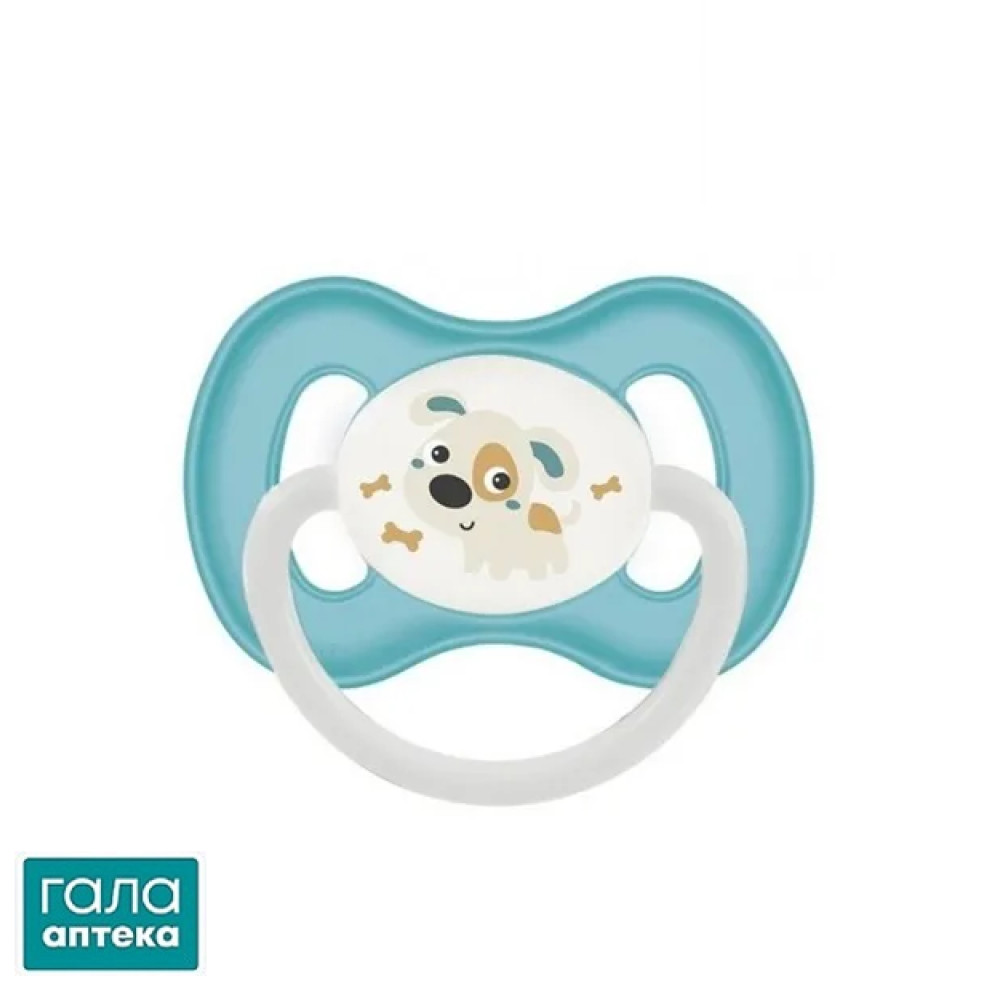 Пустушка латексна Canpol Babies Bunny & Company 23/277_tur кругла 0-6 місяців, 1 шт