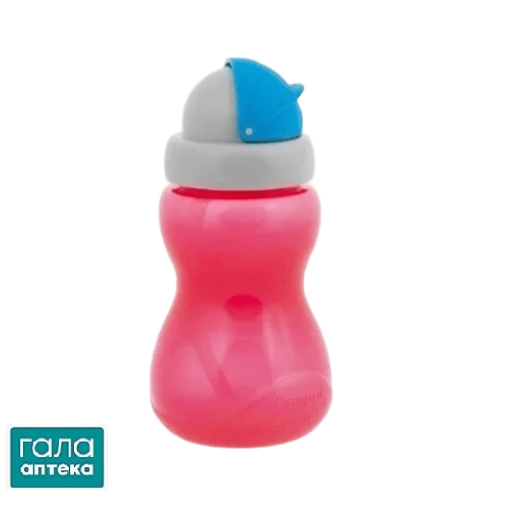 Поїльник Canpol babies спортивний з трубкою (малий), рожевий, 56/109_pin, 270 мл