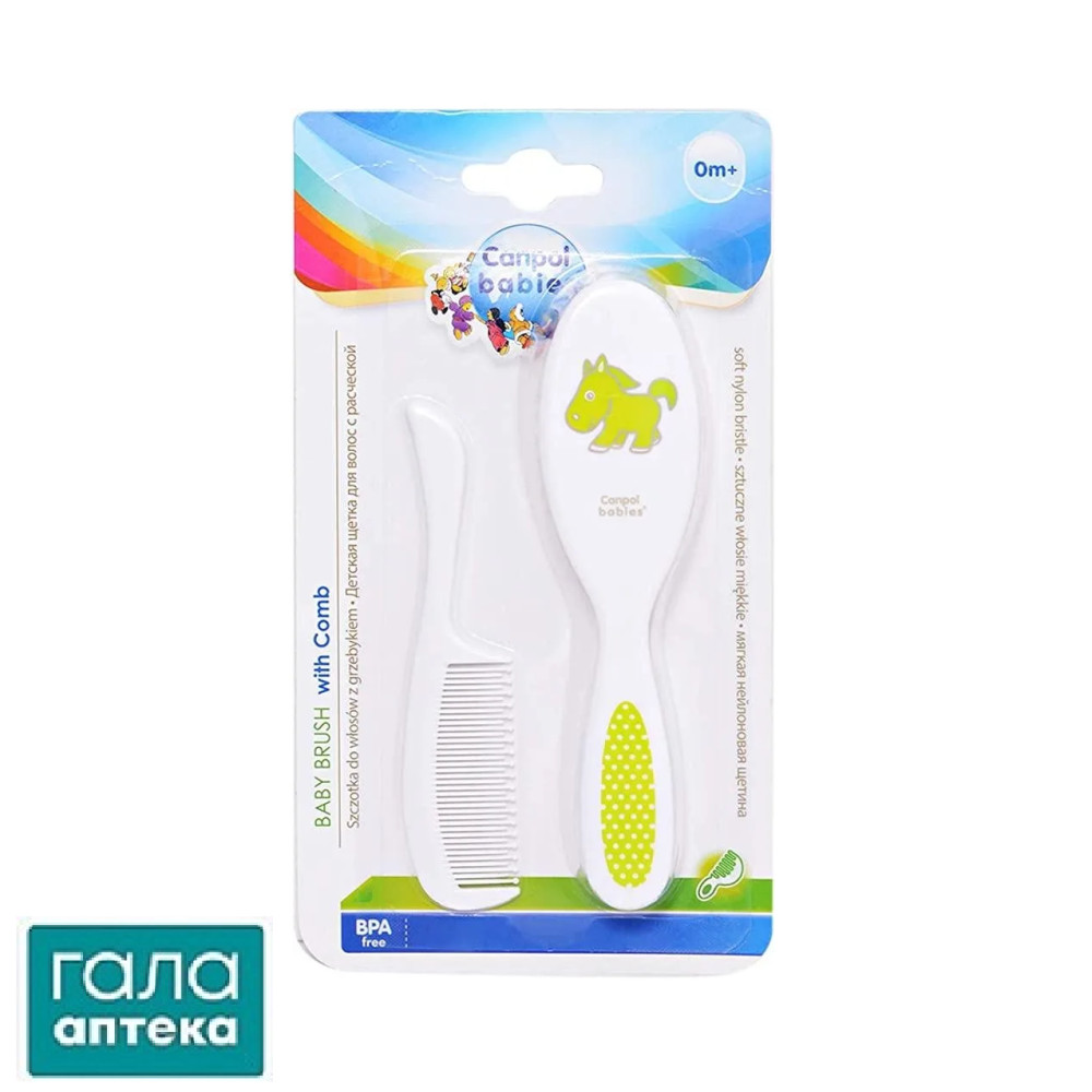 Щiтка Canpol babies для волосся м'яка + гребінець, 2/417