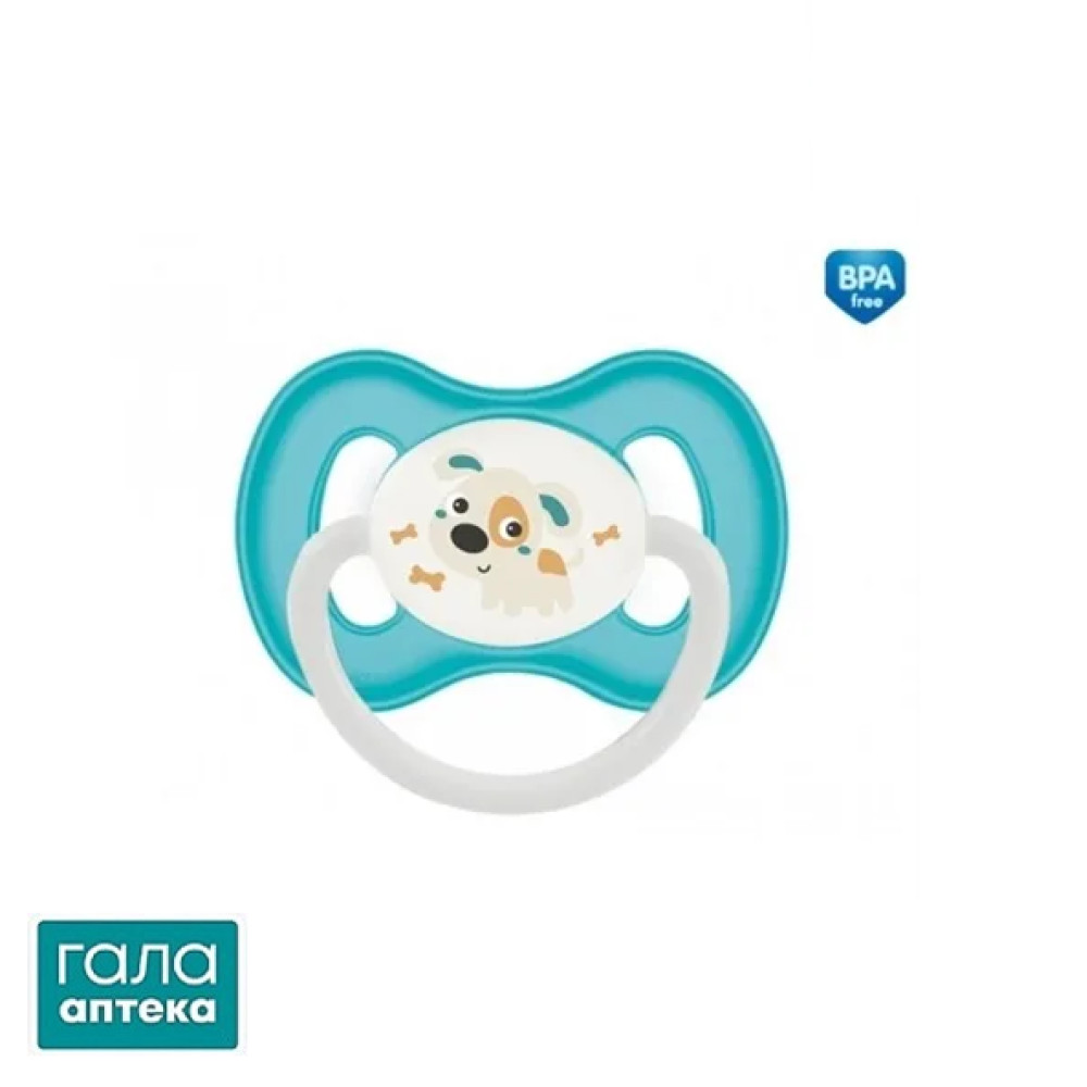 Пустушка латексна Canpol Babies Bunny & Company 23/278_tur кругла 6-18 місяців, 1 шт