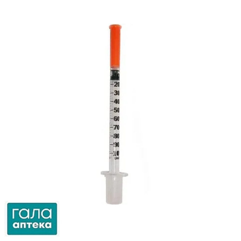 Шприц инсулиновый 1 мл U-100 BD Micro-Fine Plus 31G (0,25 x 6 мм), 1 штука