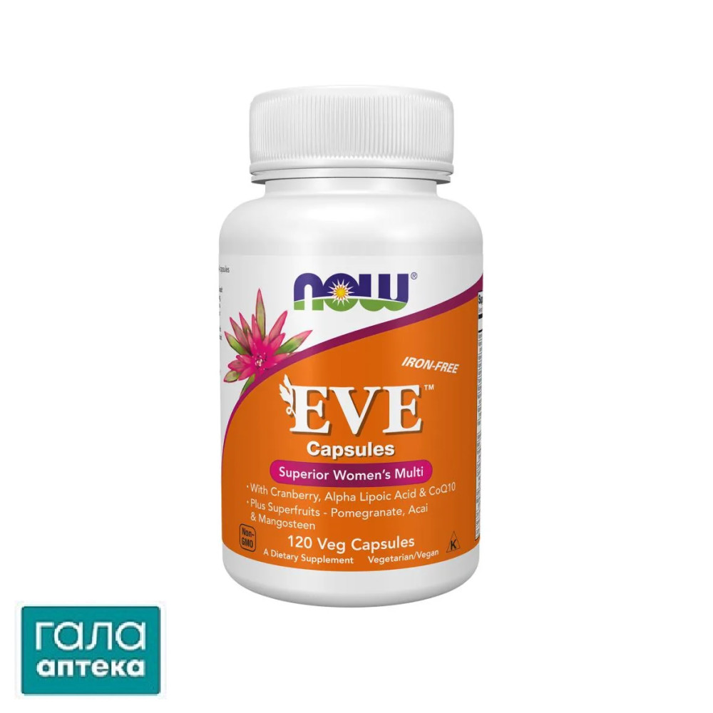 NOW Мультивітамінний комплекс д/жінок без заліза капс. №120
