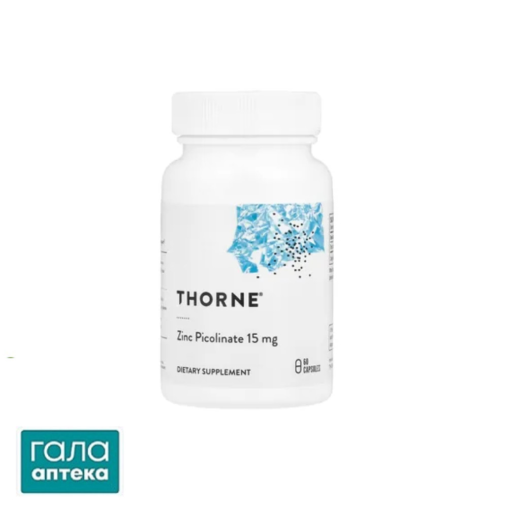 Вітаміни Thorne Zinc Picolinate 15мг капс. №60