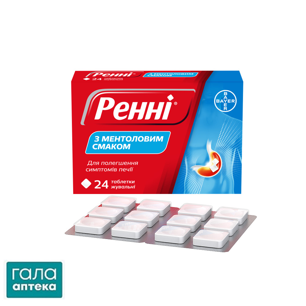 Ренні з ментоловим смаком