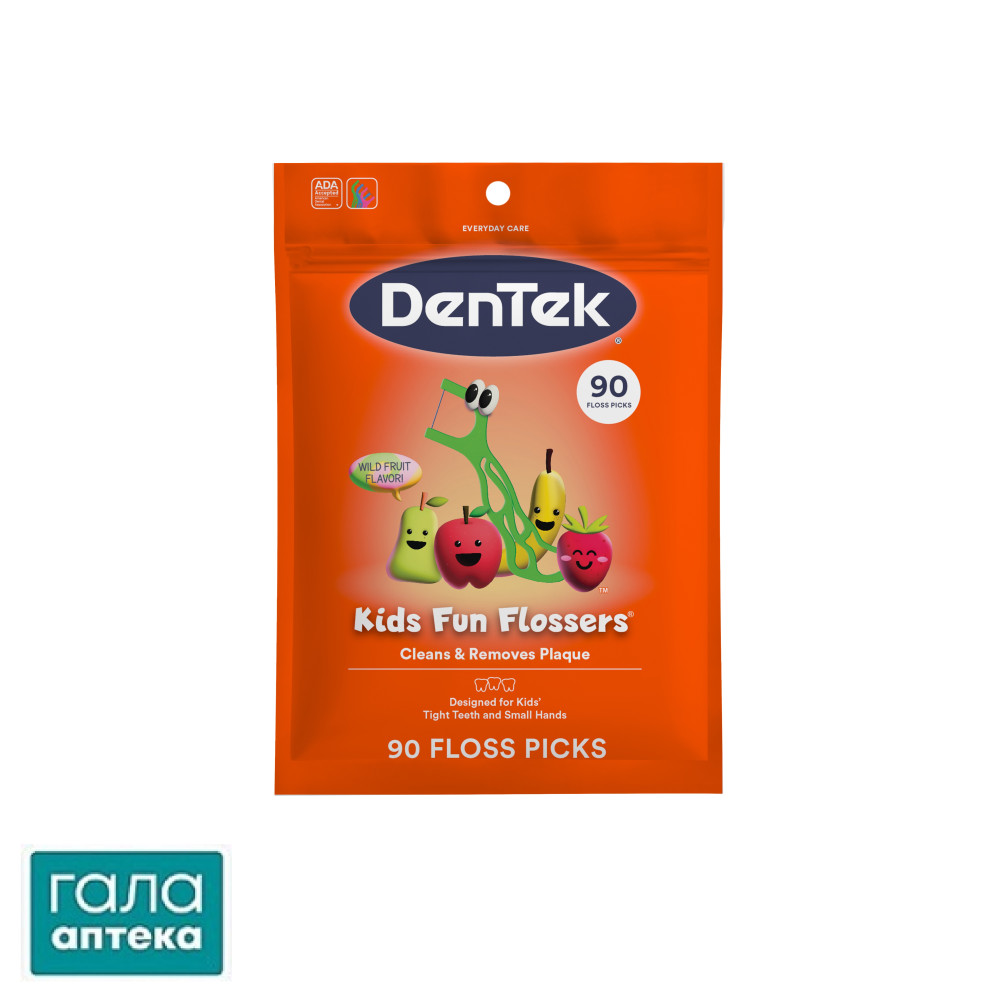 DenTek Дитячі флоси з тримачами, дикий фрукт, 90 шт