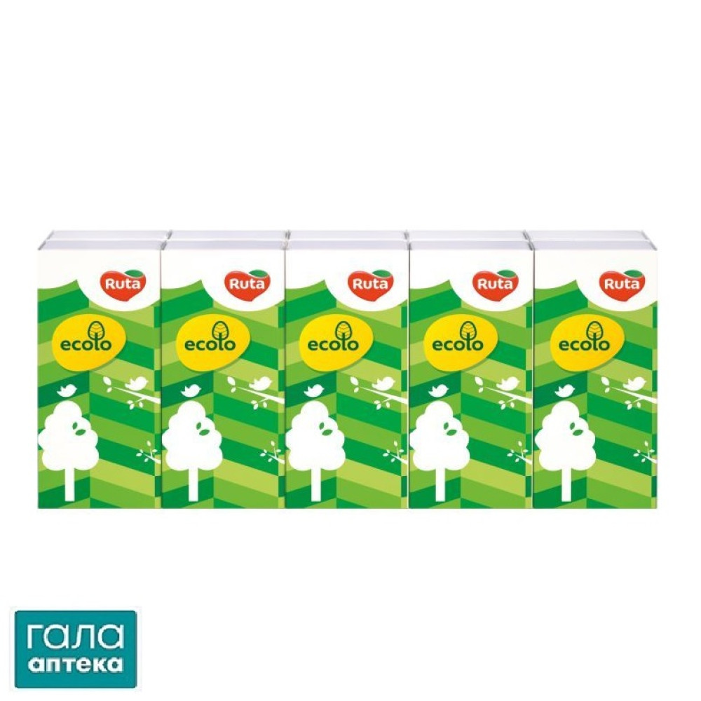 Платочки носові Ecolo 9 * 10 шт білі