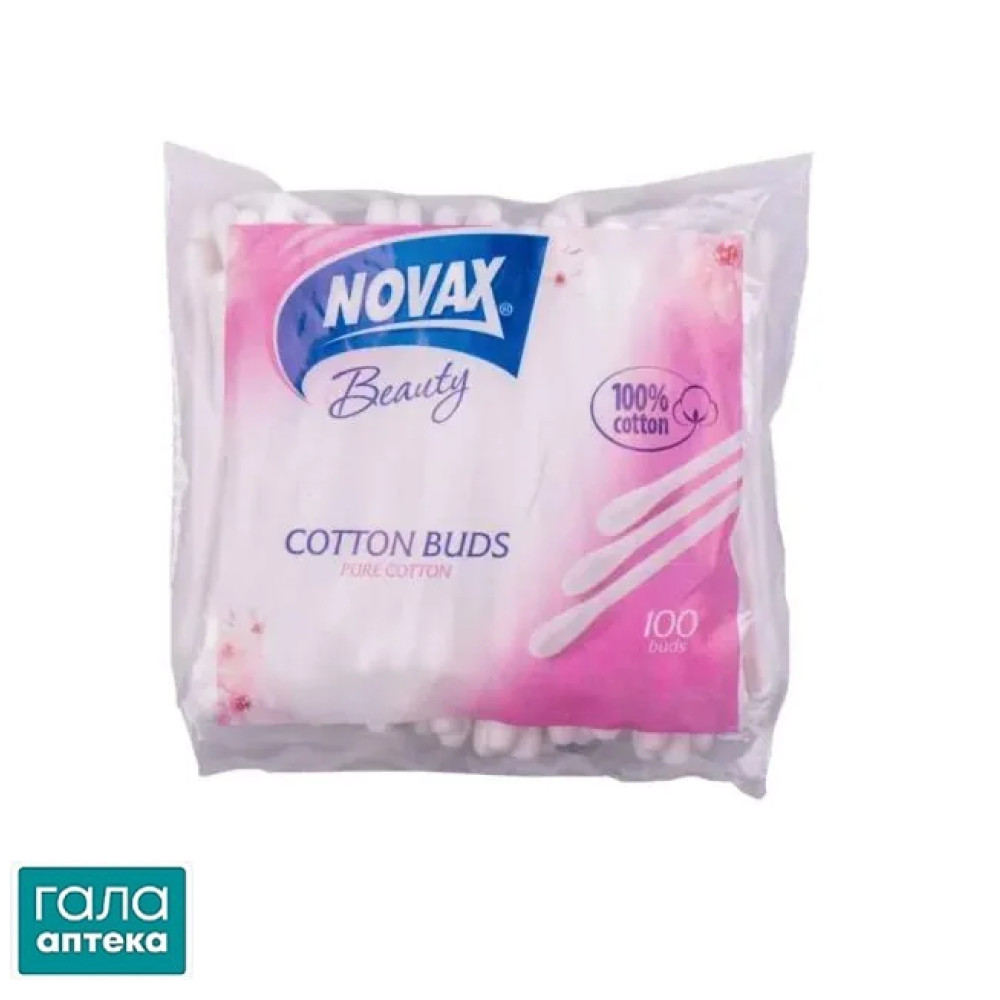 Ватні палички Novax, 100 шт в пак.