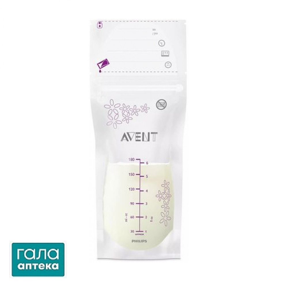 Пакети Philips Avent SCF603/25 для зберігання грудного молока об'єм 180 мл, 25 шт