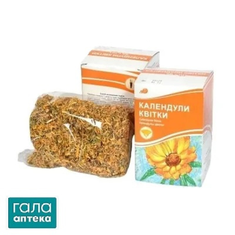 Календулы цветы измельчен. по 50 г в пач. с внут. пак.