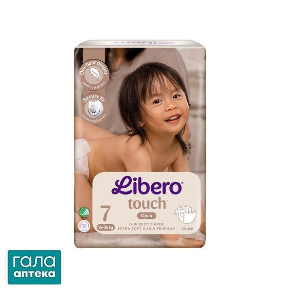 Підгузники Libero Touch розмір 7 (16-26 кг), 25 шт