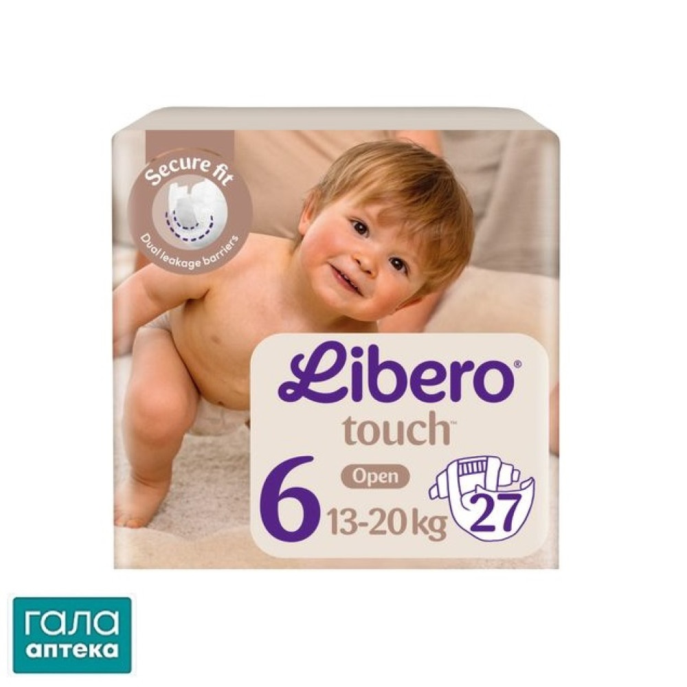 Підгузки Libero Touch розмір 6 (13-20 кг), 27 шт