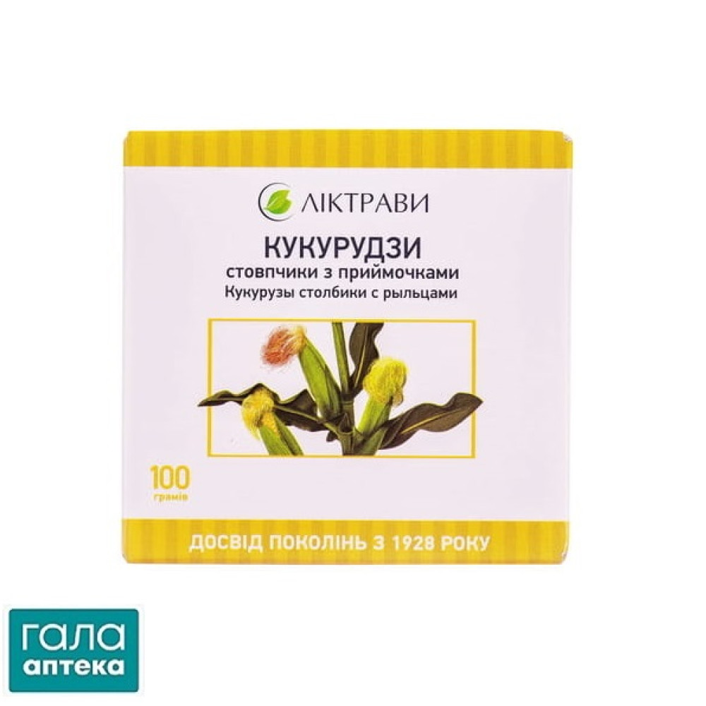 Кукурузы столбики с рыльцами резано-прессованная пачка с внутренним пакетом 100 г