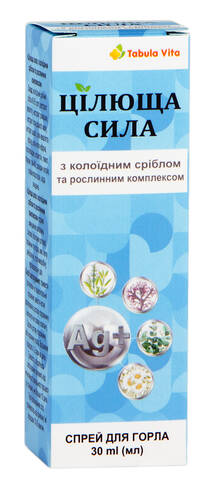 Цілюща сила спрей д/горла 30мл Ag/росл.комплекс Тabula Vita