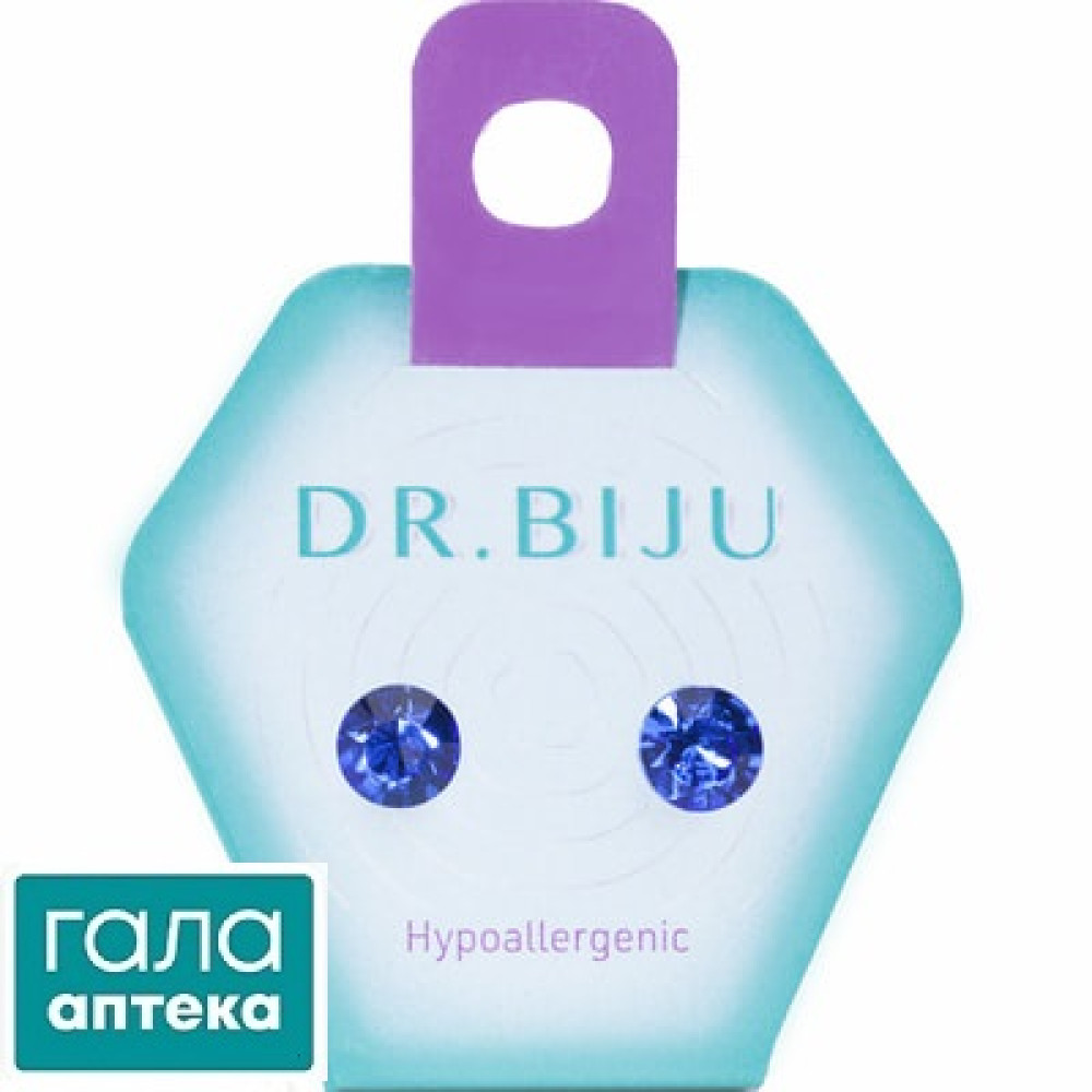 Dr.Biju Серьги Сириус 7.1mm/мм Сапфир