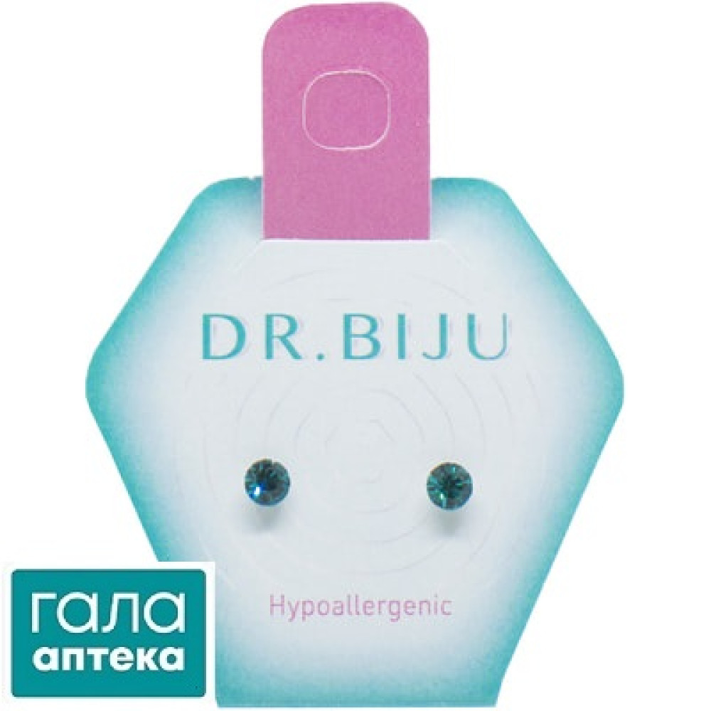 Dr.Biju Серьги Сириус 4.0mm/мм Голубой цирконий