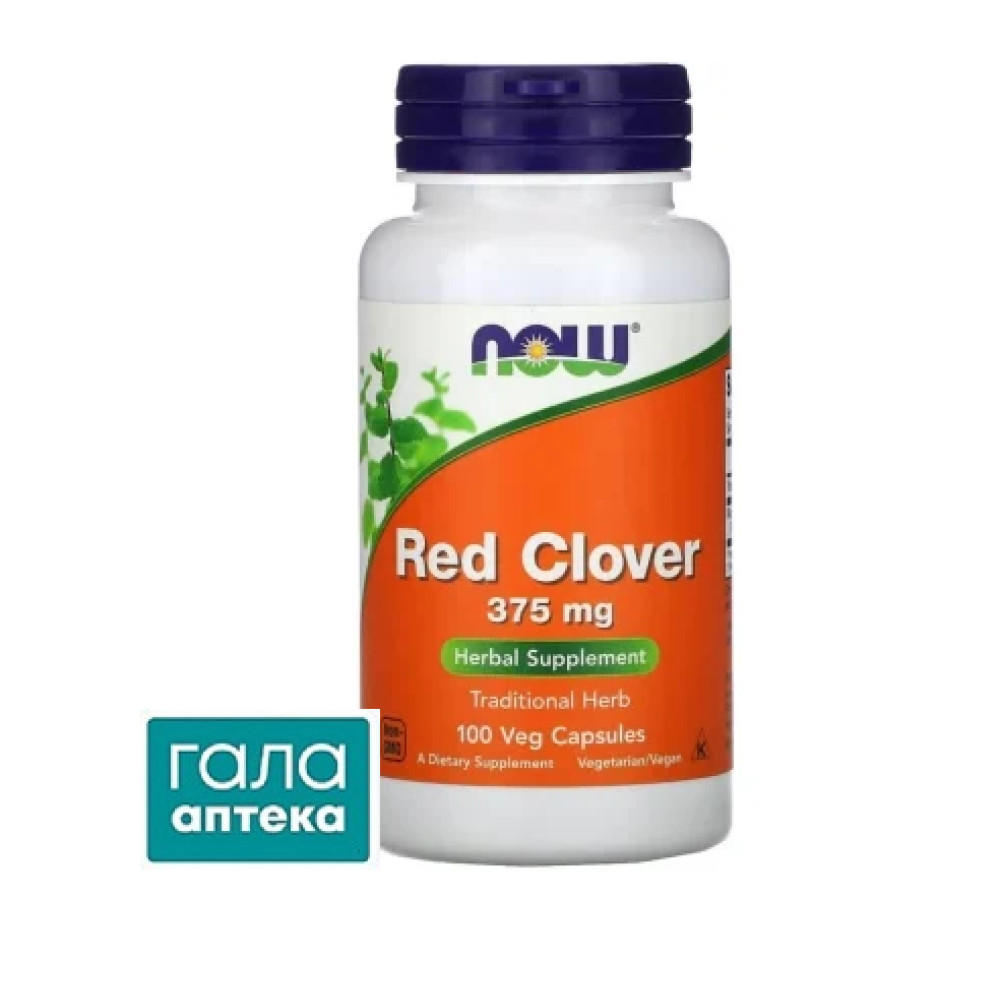 NOW Red Clover капс. 375мг №100