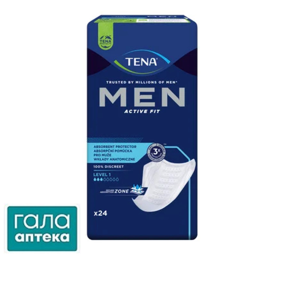 Прокладки уролог.Tena for Men Active Fit L1N24