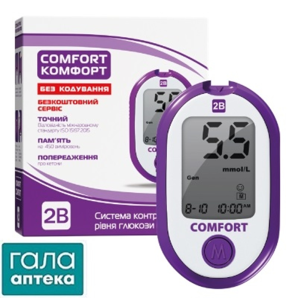 Глюкометр 2В Comfort