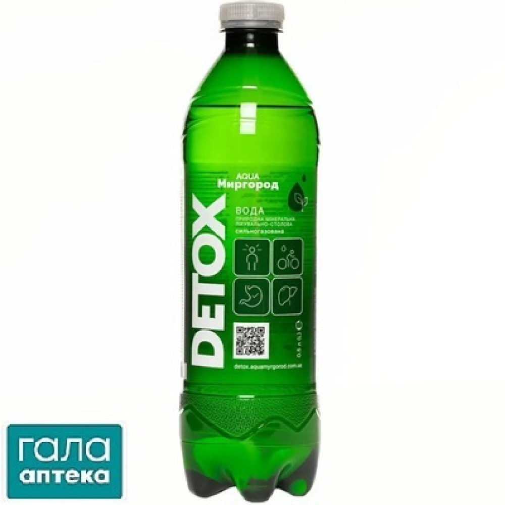 Вода мінеральна Аква Миргород DETOX 0,5 л