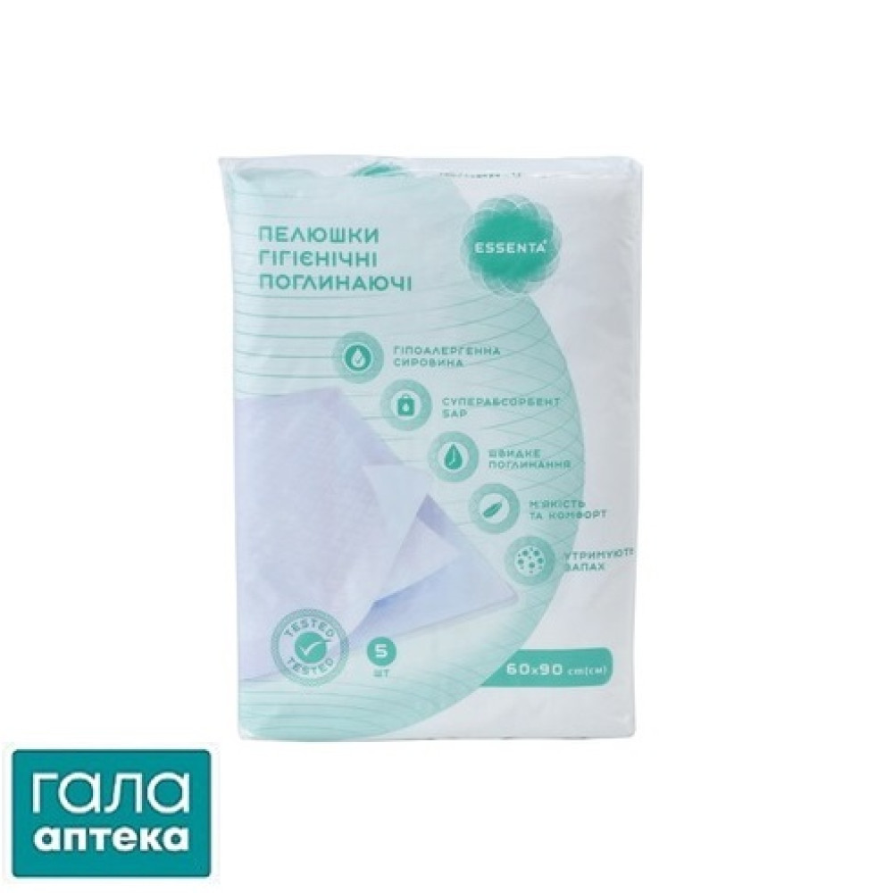 Пелюшки гіг.поглин.Essenta Standart 60 см x 90 см №5