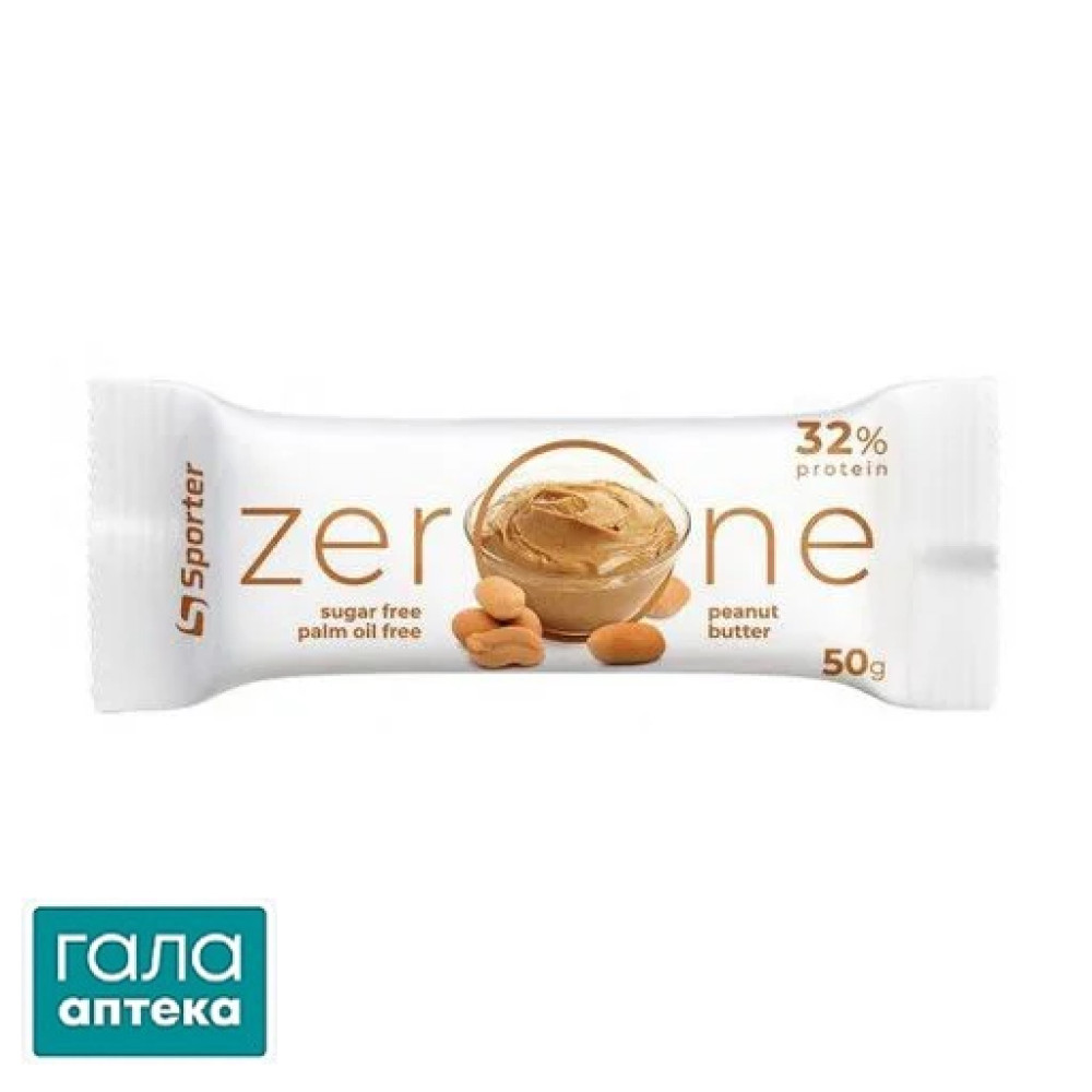 Sporter Zero One Батончик Арахисовая паста 50г