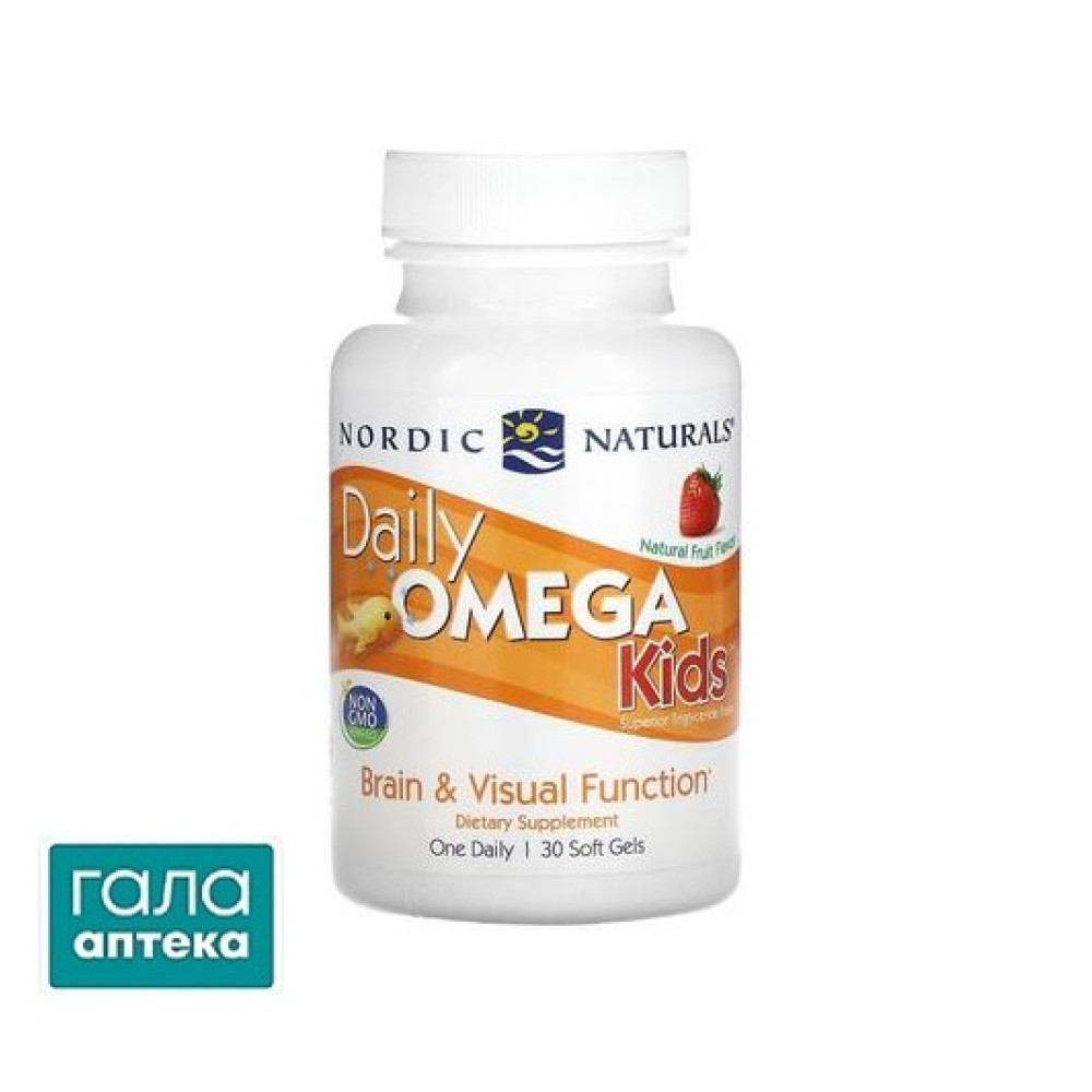 Nordic Naturals Риб'ячий жир д/дітей полуниця 500мг капс.№30