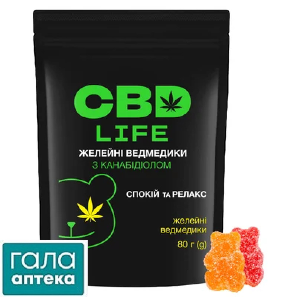 Желейні ведмедики з канабідіолом 80г ТМ CBD life
