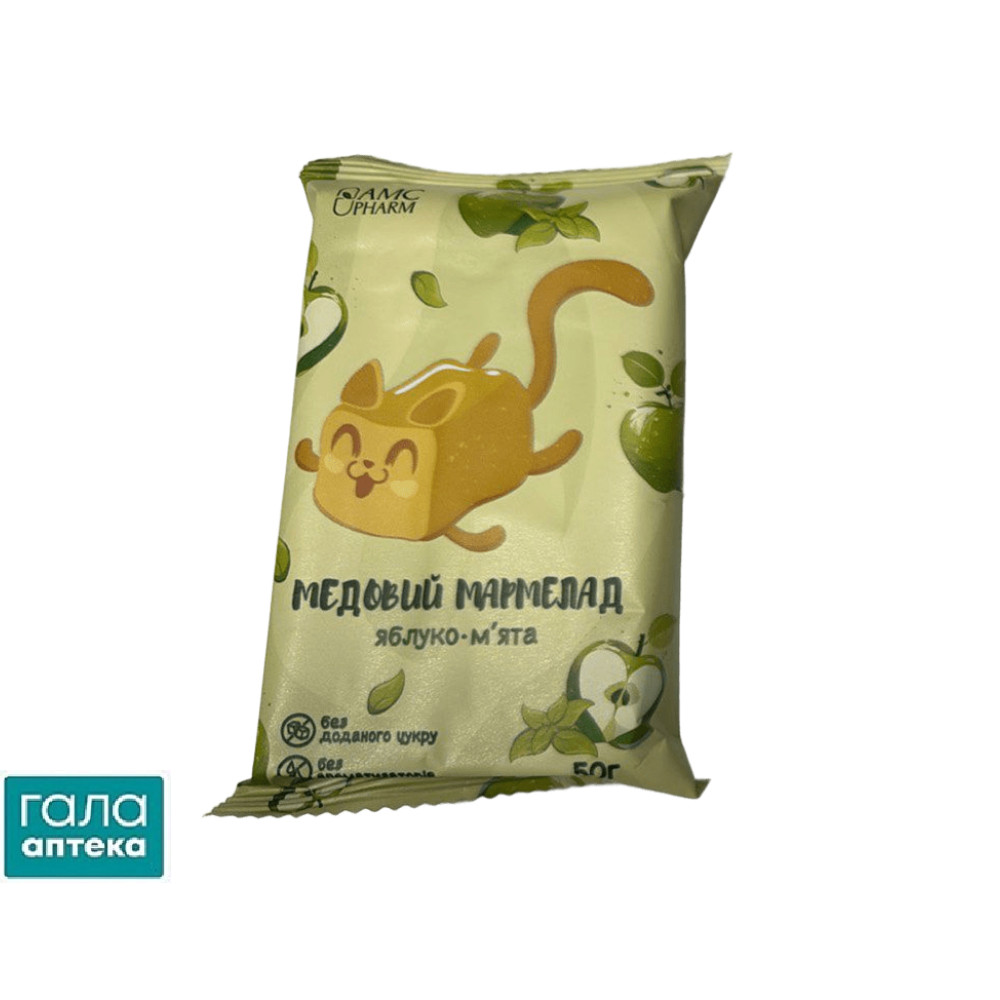 Мармелад медовый Яблоко-Мята 50г №1 AMC PHARM
